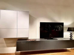 Wohnwand Casello Lack Matt Anthrazit Und Steingrau Mit TipOn Öffnung