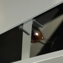 Wohnwand Catona Glattlack Onyxgrau Grau Klarglas Optiwhite Inklusive Beleuchtung