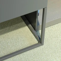 Wohnwand Catona Glattlack Onyxgrau Grau Klarglas Optiwhite Inklusive Beleuchtung