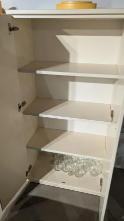 Wohnwand Cremona Front Lack Crema Hochglanz Cremeweiß Korpus Lack Crema Matt Inklusive Beleuchtung