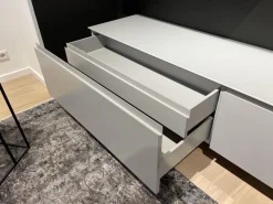 Wohnwand Cubo Lack Canagrau Mit Eiche Anthrazit Gebeizt