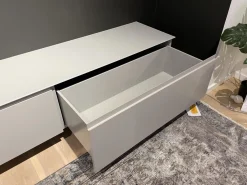 Wohnwand Cubo Lack Canagrau Mit Eiche Anthrazit Gebeizt