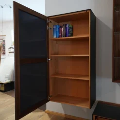 Wohnwand Cubus Pure 8 In Nussbaum Naturgeölt Fronten In Glas Stahl