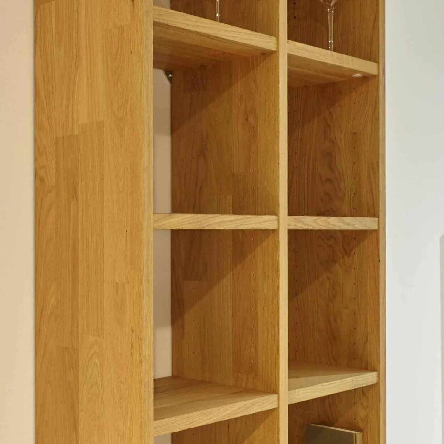 Wohnwand Cubus Pure Eiche Massiv Glas Dunkelbraun