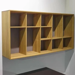 Wohnwand Cubus Pure Eiche Massiv Farbglas