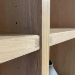 Wohnwand Cubus Pure Volholz Eiche Weiß Geölt Glas Pearl Matt Mit Touchbeschlag