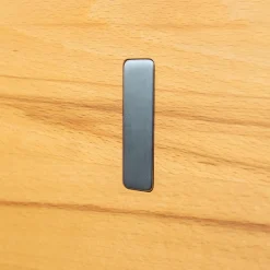 Wohnwand Cubus Vollholz Kernbuche Natur Geölt Inklusive Granit-Platte Und LED-Beleuchtung