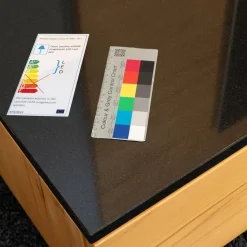 Wohnwand Cubus Vollholz Kernbuche Natur Geölt Inklusive Granit-Platte Und LED-Beleuchtung