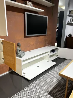 Wohnwand Easy Lack Reinweiß Absetzung Natureiche Inklusive Wand Steckbord Time