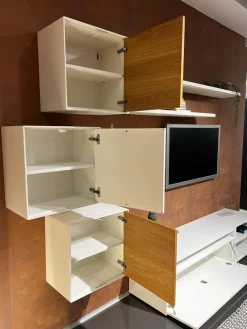 Wohnwand Easy Lack Reinweiß Absetzung Natureiche Inklusive Wand Steckbord Time