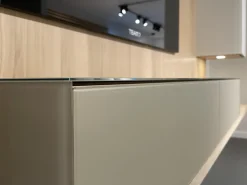 Wohnwand Eiche Weißöl Farbglas Graphitgrau Mit Wandpaneelen