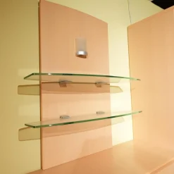 Wohnwand Evita Ahorn Light Griff Chrom Matt Ohne Fernseher