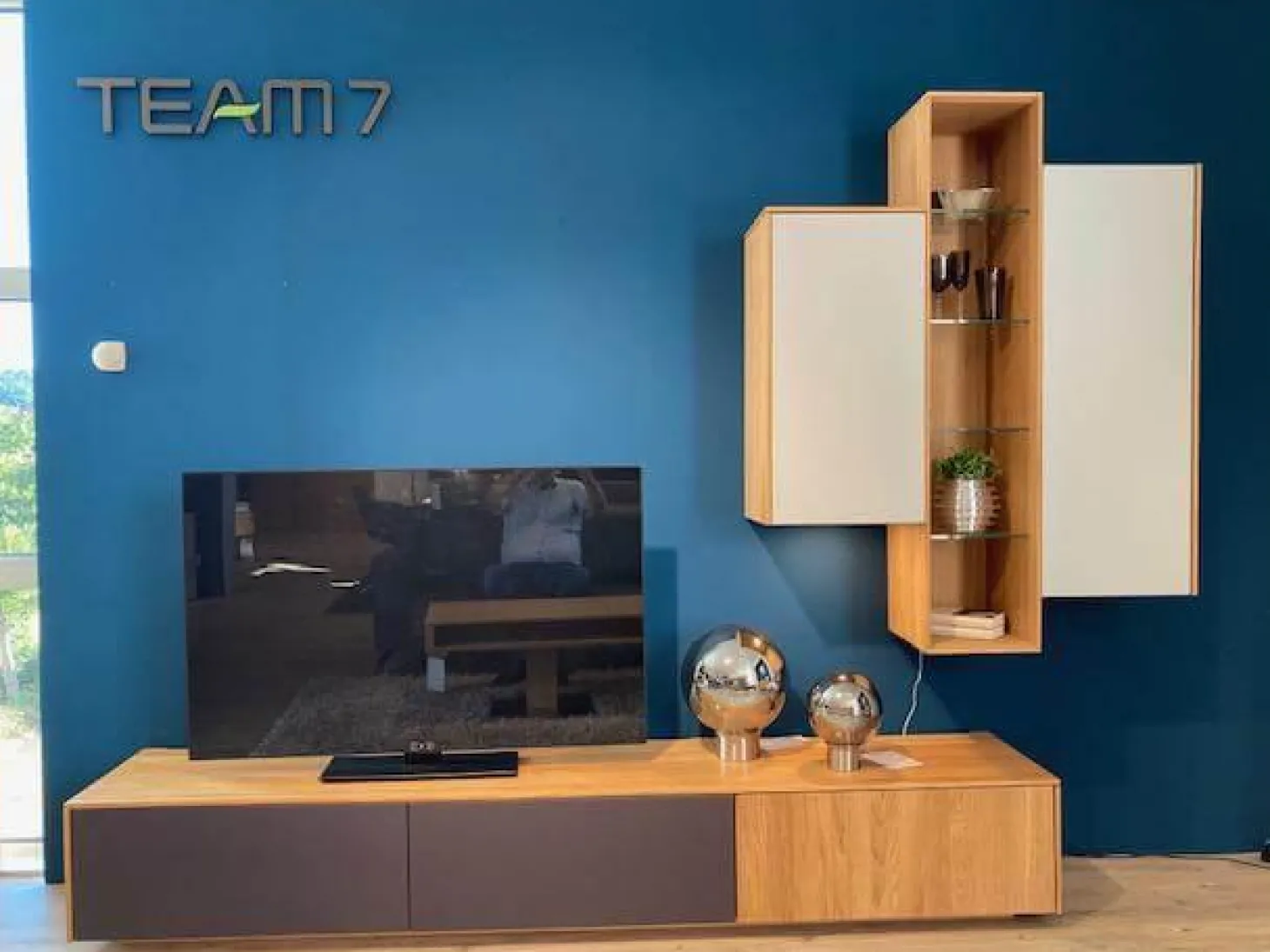 Wohnwand Filigno Eiche Massiv Natur Geölt