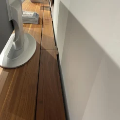 Wohnwand Filigno Nussbaum Natur Geölt Inklusive Technikelement Mit Kabelhohlraum