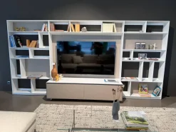 Wohnwand Flat C Lack Satiniert Gips Weiß Und Wüstenfarben Beige