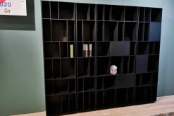 Wohnwand Flex MDF Mattlack P43 Coal Schwarz 250x216