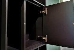 Wohnwand Flex MDF Mattlack P43 Coal Schwarz 250x216