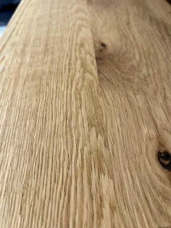 Wohnwand Giulia Front Und Korpus Wildeiche Massiv Soft Gebürstet Vitrine Glas Optiwhite