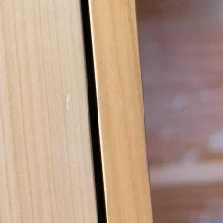 Wohnwand Kala Mit Phonobank Schrankteile Europäischer Kirschbaum Hell Paneele Lack Eierschale