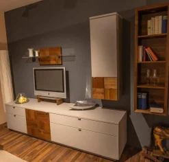 Wohnwand Kandu Kombi KA02.3542 Lack Steingrau Colorado