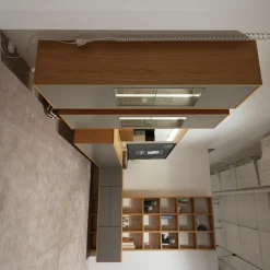 Wohnwand Kara-Frame VZ Eiche Sand Lack Taupe mit TV-Halterung