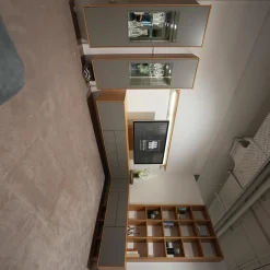 Wohnwand Kara-Frame VZ Eiche Sand Lack Taupe mit TV-Halterung