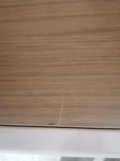 Wohnwand Kira Front Lack Crema Creme Korpus Eiche Sand Griff Chrom Inklusive Beleuchtung