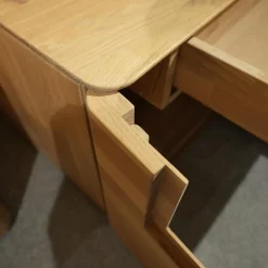 Wohnwand Lavaro Wildeiche Bianco Massiv Geölt Mit Sideboard Und Beleuchtung Ohne Fernseher