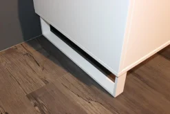 Wohnwand Lennon Lack Weiß Absetzung Kristallbuche