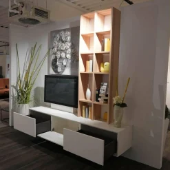 Wohnwand Lotus Lack Weiß Kernesche