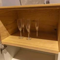 Wohnwand LS 043016 Albero Sideboard Vitrine Lack Weiß Matt Santanaeiche