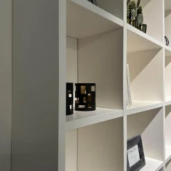 Wohnwand LS 561220 PG1 Lack Seidenmatt Weiß Und Anthrazit Inklusive LED-Beleuchtung