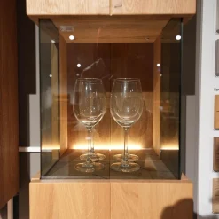 Wohnwand Media Design 580004-352 Asteiche Hell Massiv Lichtgrau Braun