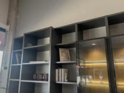 Wohnwand Mega-Design Schichtplatten Mit Oberflächenlackbeschichtung Grey Grau