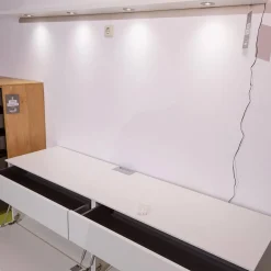 Wohnwand Merano Lack Weiß Wildeiche Inklusive Beleuchtung Und Fernbedienung