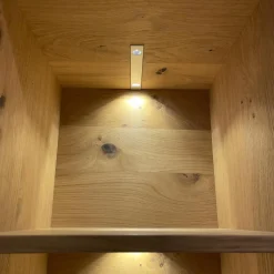 Wohnwand Mino Lack Kristallweiß Matt Akzente Wildeiche Hell Soft Gebürstet Geölt Inklusive Beleuchtung Und Kabeldurchlass