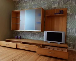 Wohnwand Modus Buche Natur Geölt Inklusive Beleuchtung