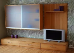 Wohnwand Modus Buche Natur Geölt Inklusive Beleuchtung