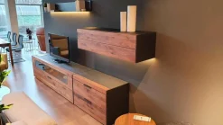 Wohnwand Nea Nussbaum Eiche Anthrazit