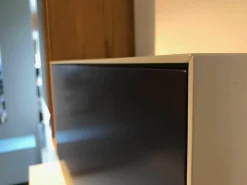 Wohnwand Nex Side Eiche Massiv Mattlack Weiß Dune Violett