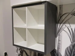 Wohnwand Now Touch 9801141 Lack Supermatt Reinweiß Akzent Samteiche Grau