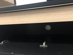 Wohnwand Now Touch Super Matt Schwarz Akzente Samteiche Natur Metallgriffe Schwarz