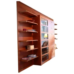 Wohnwand Oli Akrylbeizung Nussbaum