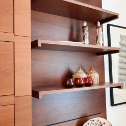 Wohnwand Oli Akrylbeizung Nussbaum