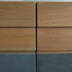 Wohnwand Opus Wildeiche Akzent Beton