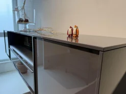 Wohnwand Pass Word Korpus Lack Matt Blei Grau Front Eukalyptus Und Lack Glänzend Blei Grau