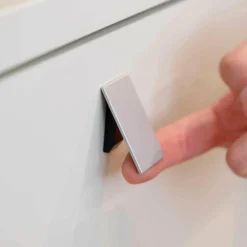 Wohnwand Regal Studimo Front Klarglas Schwarz Korpus Weiß in M01