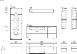Wohnwand Runa Kerneiche Natur Massiv Gebürstet mit Beleuchtung