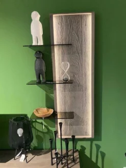 Wohnwand Saratoga Buche Massiv Geölt Silbergrau Grau Braun Inklusive Beleuchtung