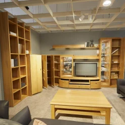 Wohnwand Savera Kernbuche Mit Beleuchtung